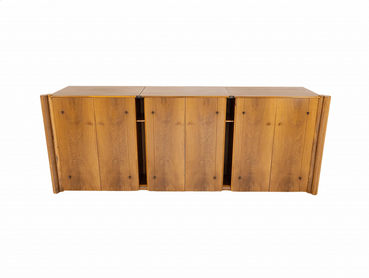 Credenza Scuderia in noce di Carlo Scarpa per Bernini, anni '70 12