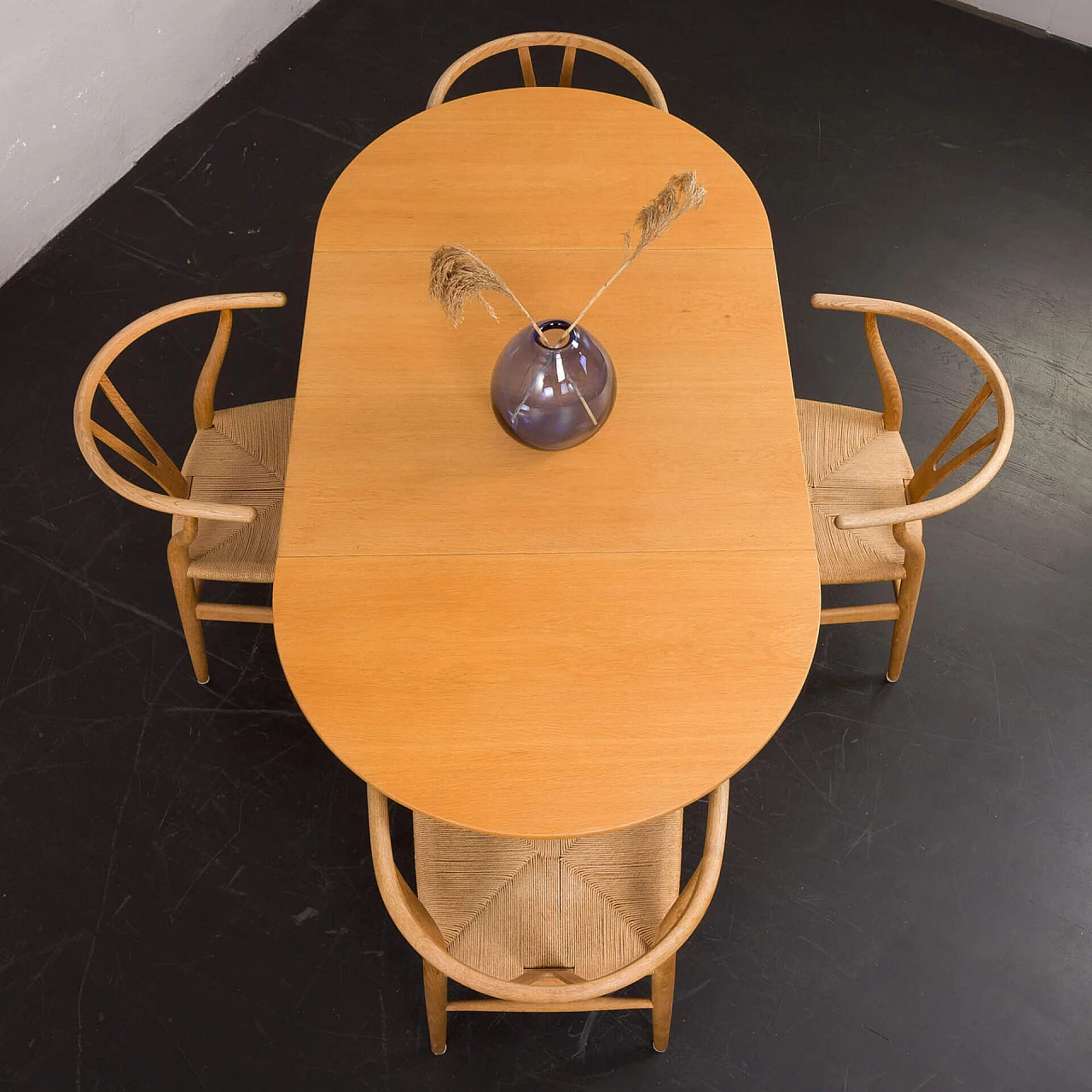 Oak extendable table by Bernhard Pedersen & Søn, 1970s 2