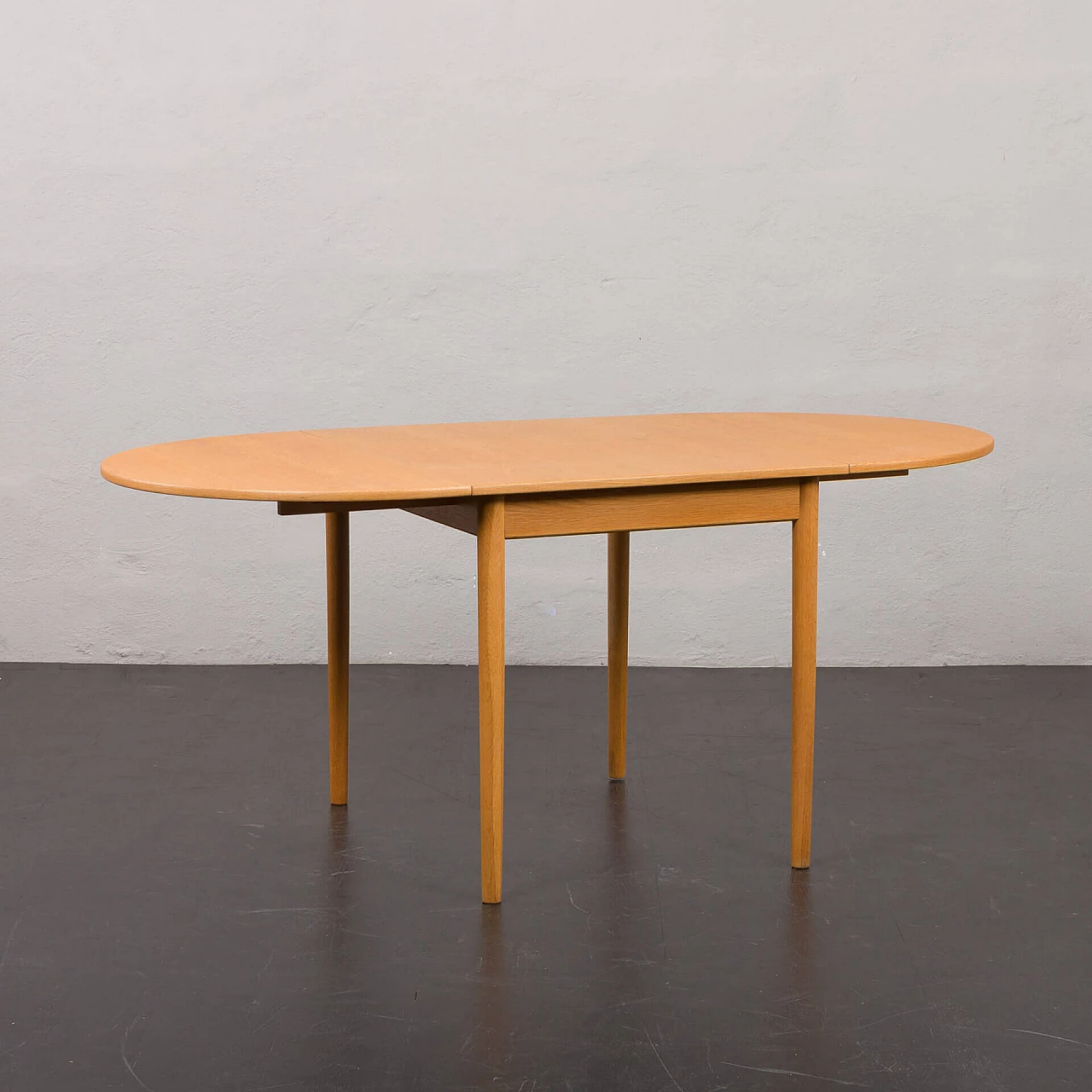 Oak extendable table by Bernhard Pedersen & Søn, 1970s 3