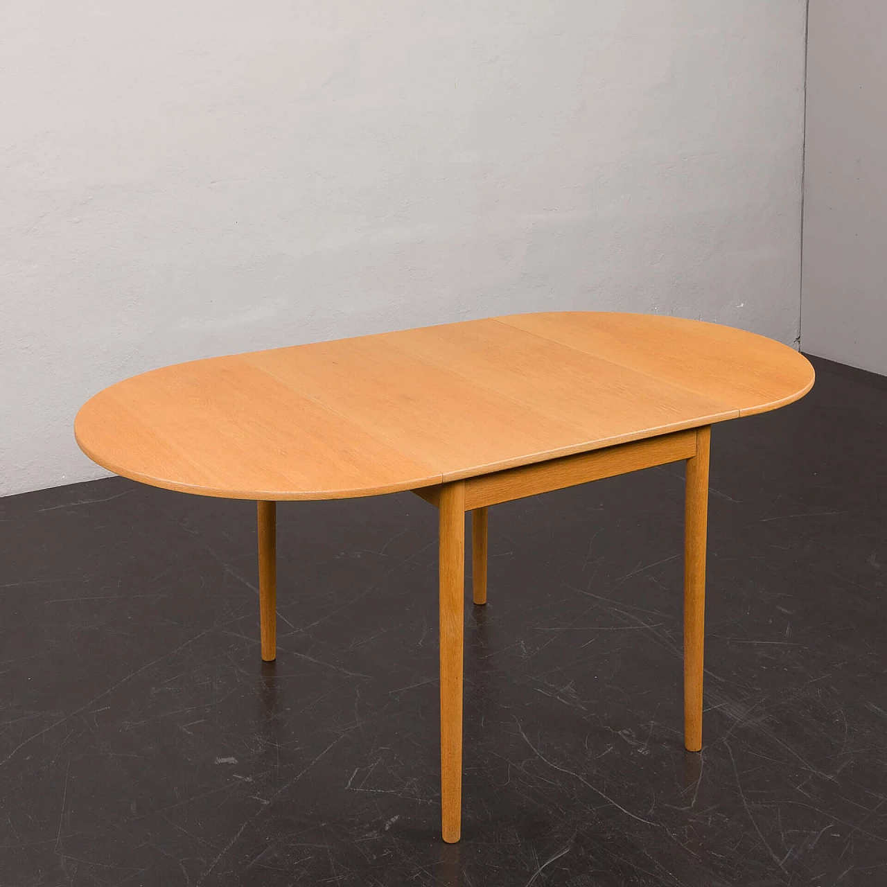 Oak extendable table by Bernhard Pedersen & Søn, 1970s 8