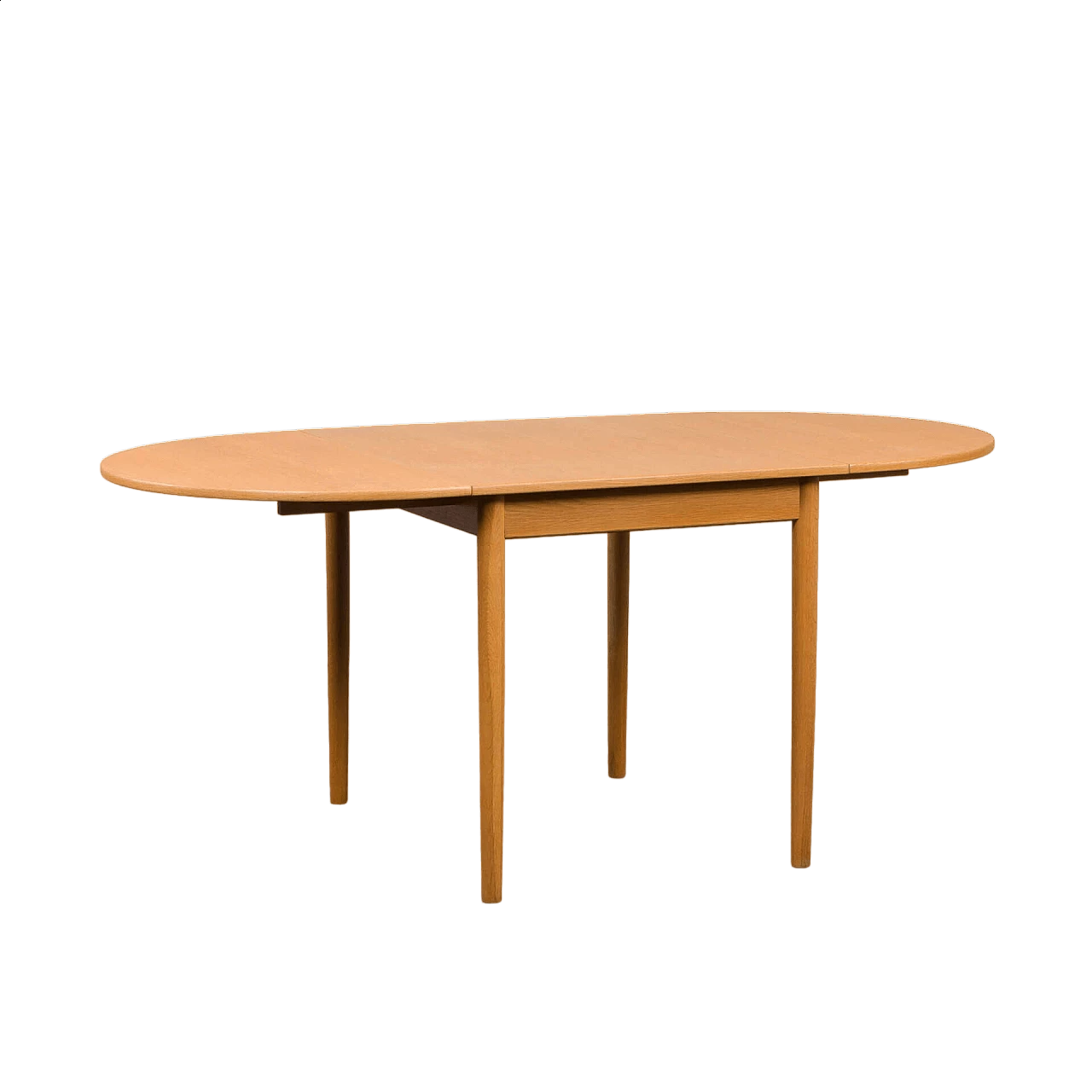 Oak extendable table by Bernhard Pedersen & Søn, 1970s 12