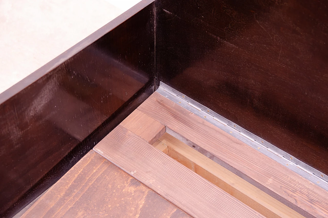 Divano letto pieghevole Art Deco in faggio tinto, anni '40 14