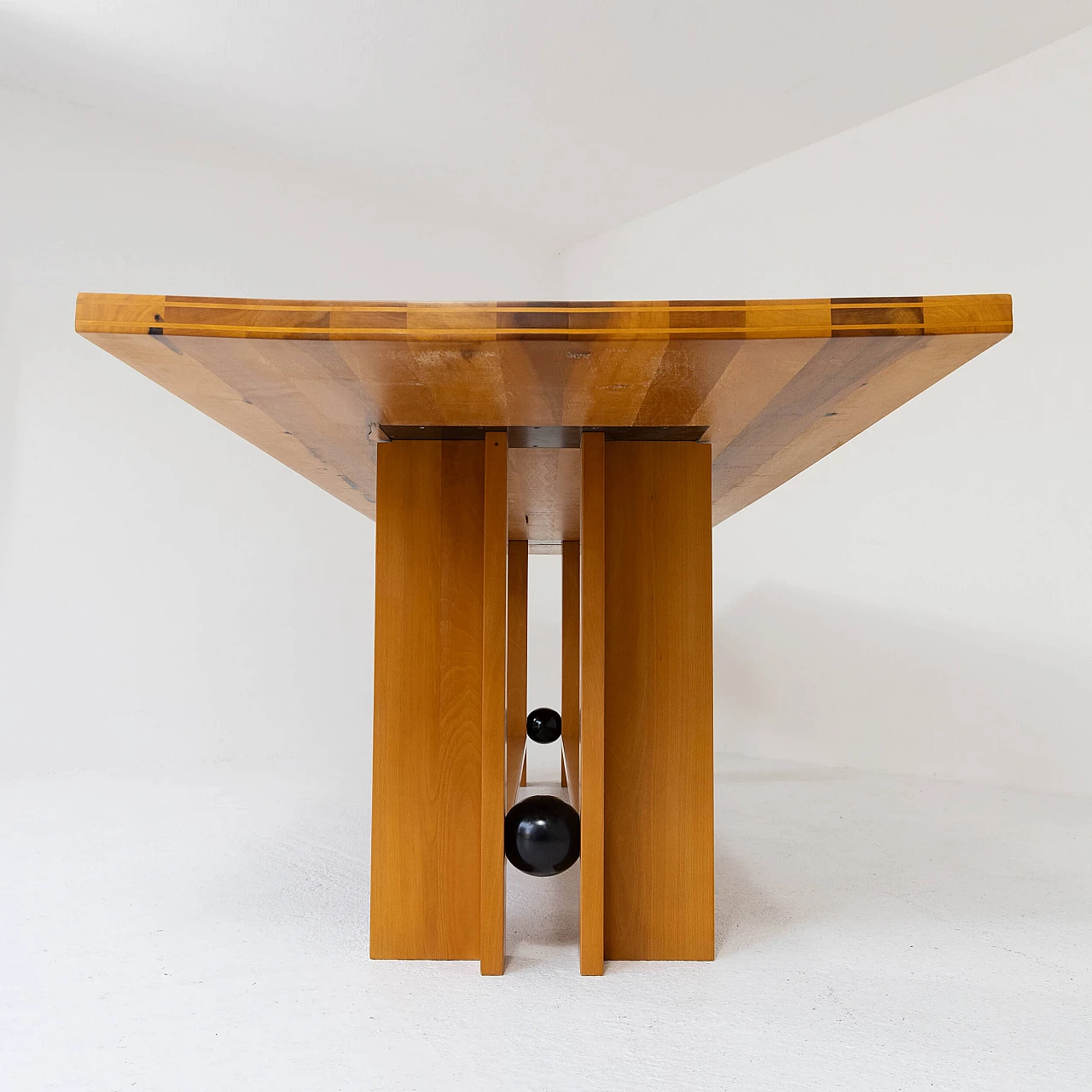 Tavolo in legno di Soelle Palline per FVA Valenti, anni '90 2