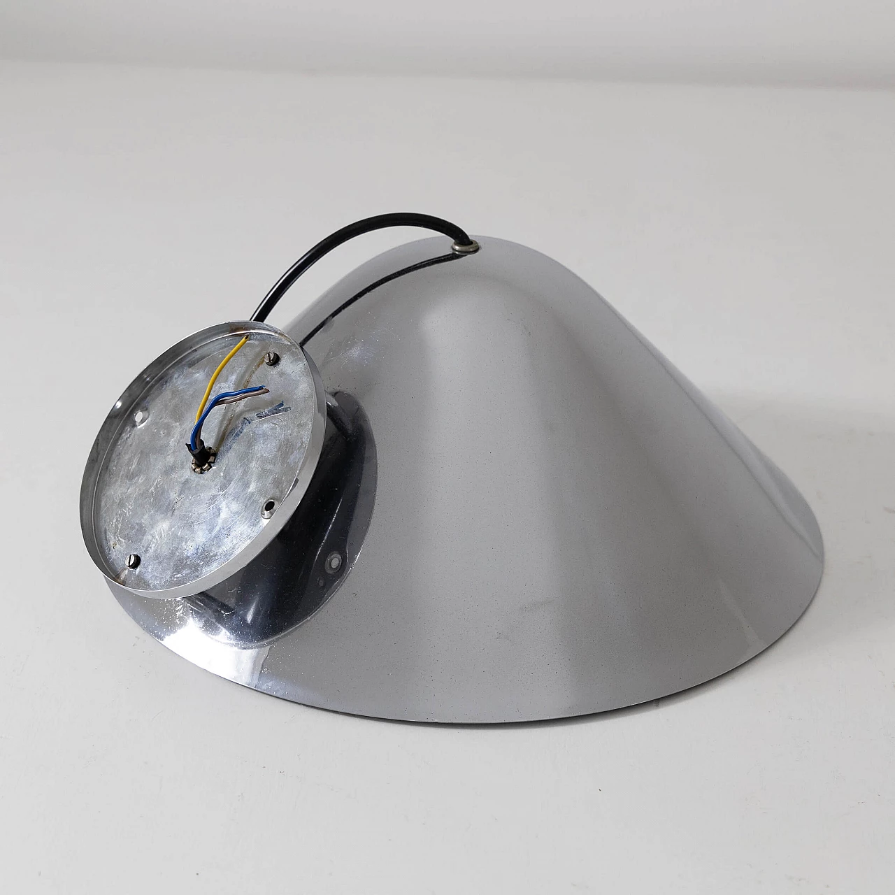 Coppia di lampade da parete in metallo cromato, anni '70 6