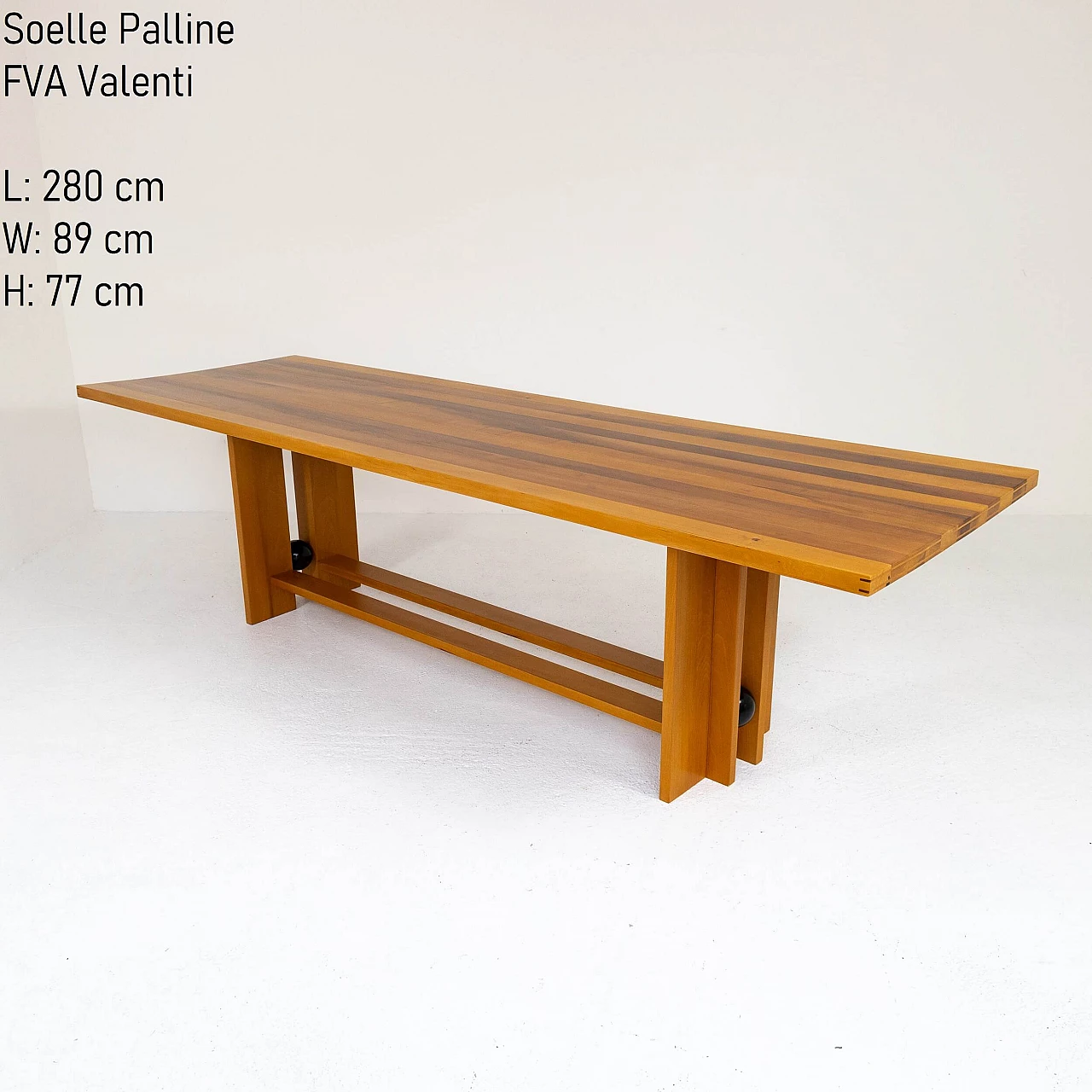 Tavolo in legno di Soelle Palline per FVA Valenti, anni '90 11