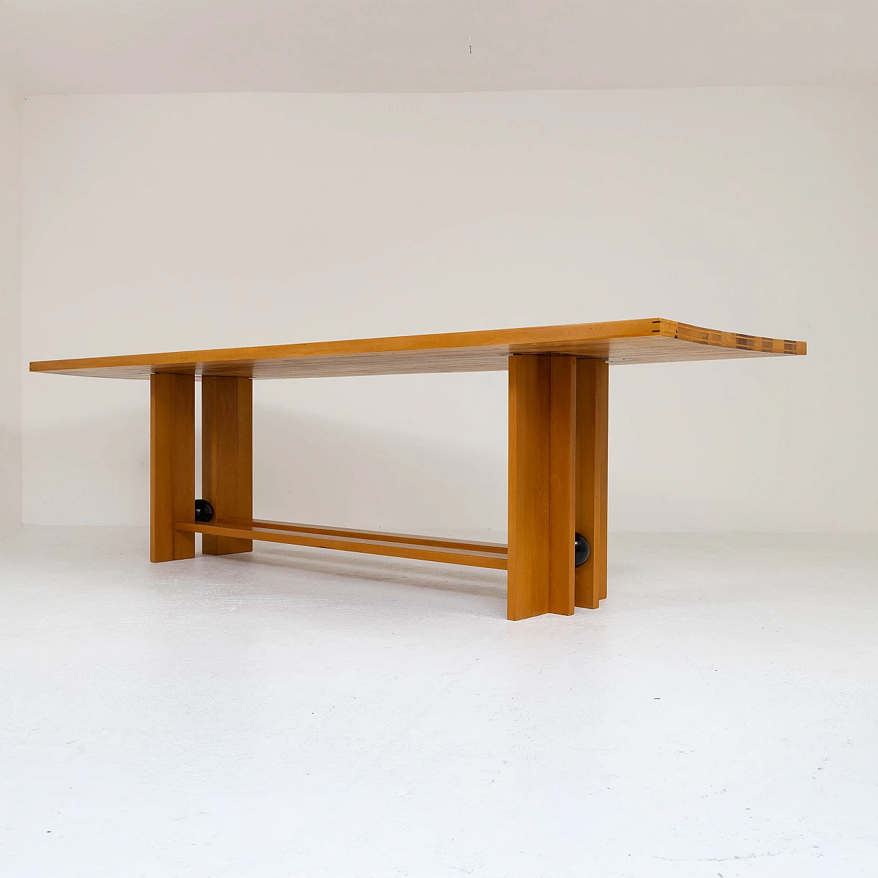 Tavolo in legno di Soelle Palline per FVA Valenti, anni '90 12