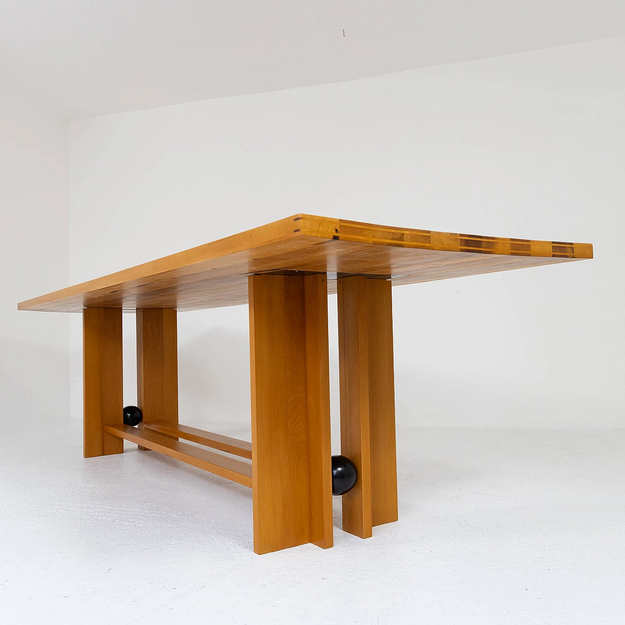 Tavolo in legno di Soelle Palline per FVA Valenti, anni '90 15