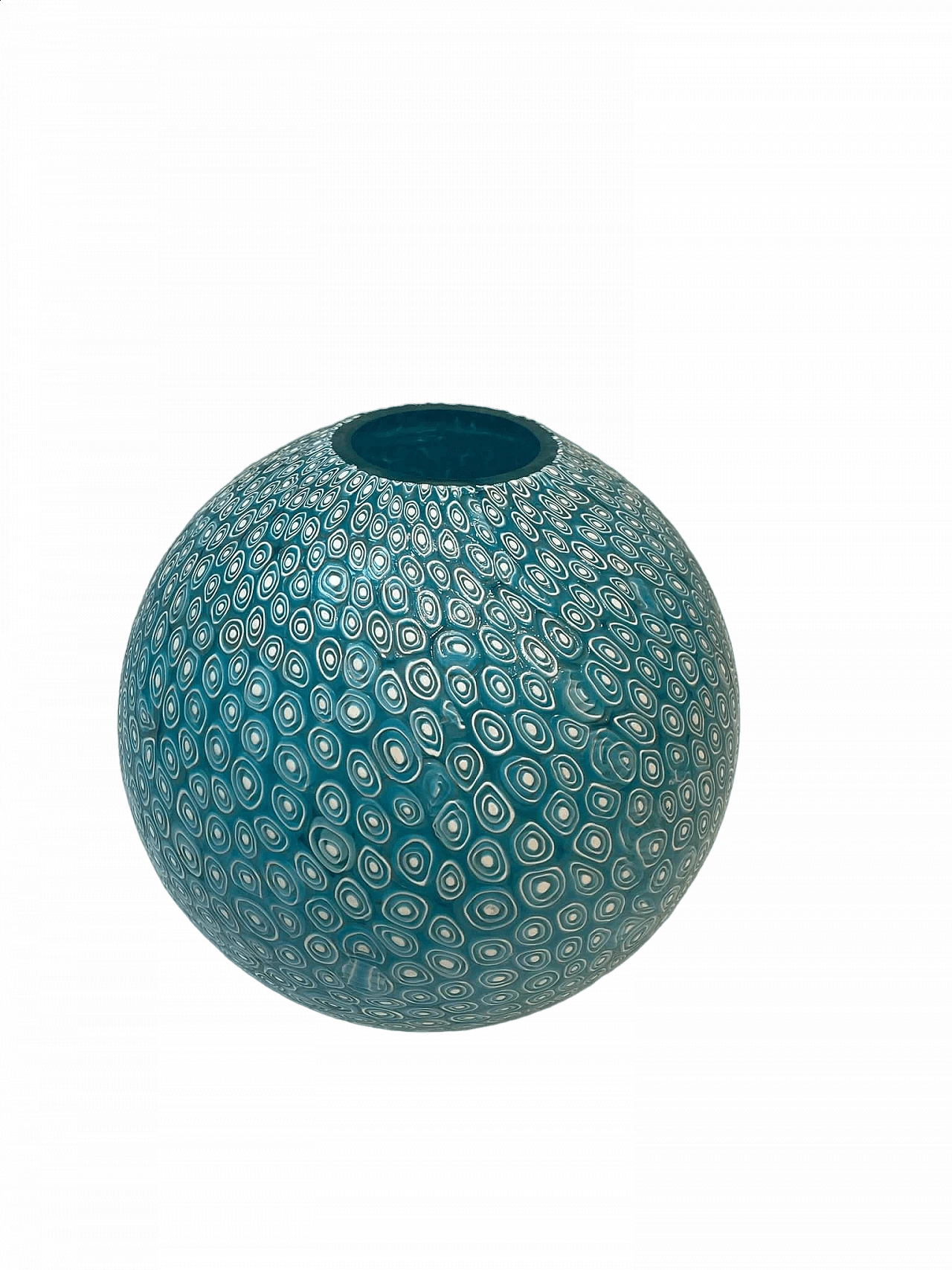 Murrina-style glass ball vase, 1980s 5