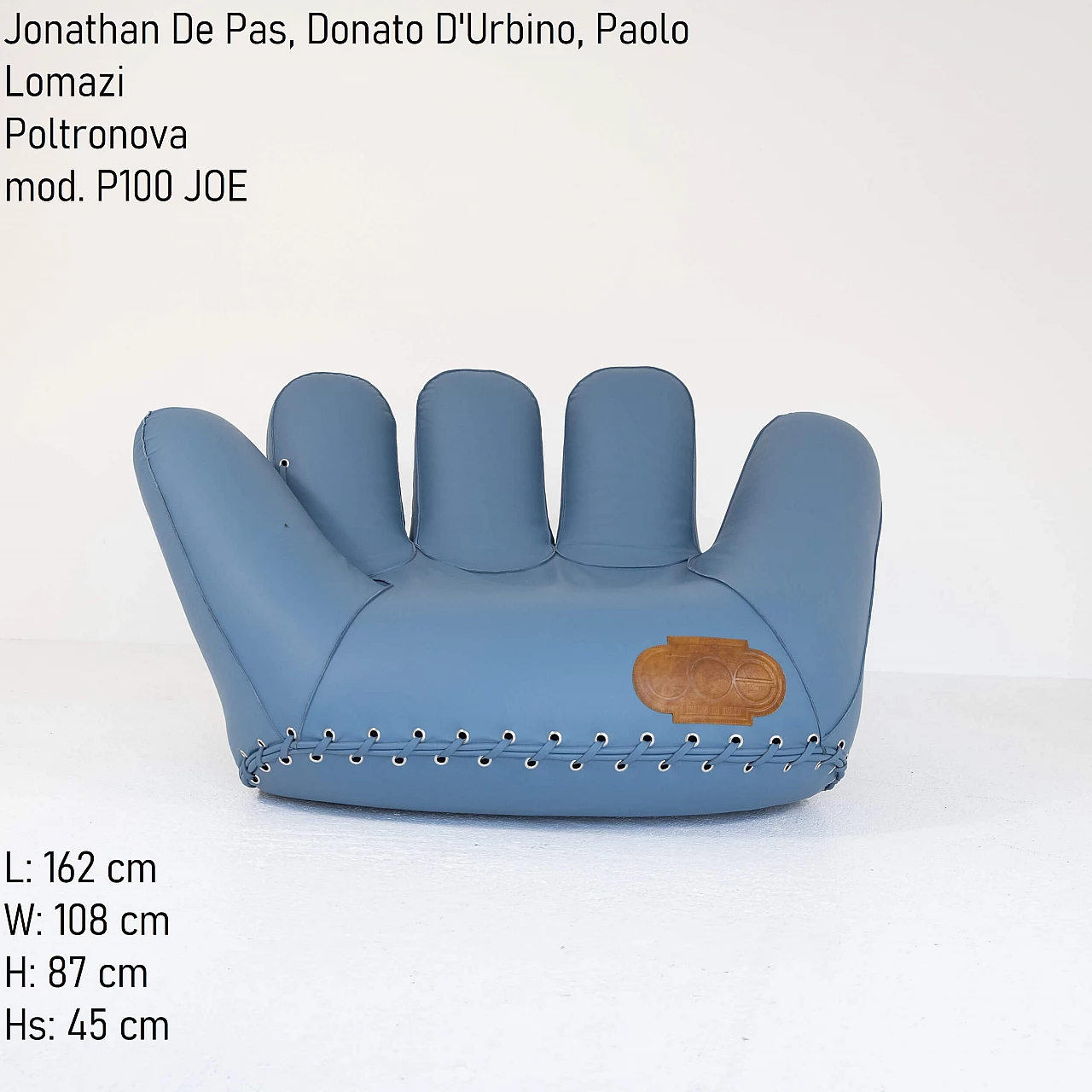 Armchair P100 JOE also known as Guantone by De Pas, D'Urbino and Lomazzi for Poltronova, 1970s 11