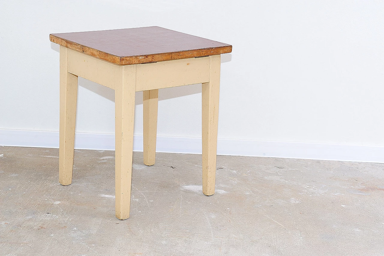 Varnished beech and formica coffee table, 1950s 4