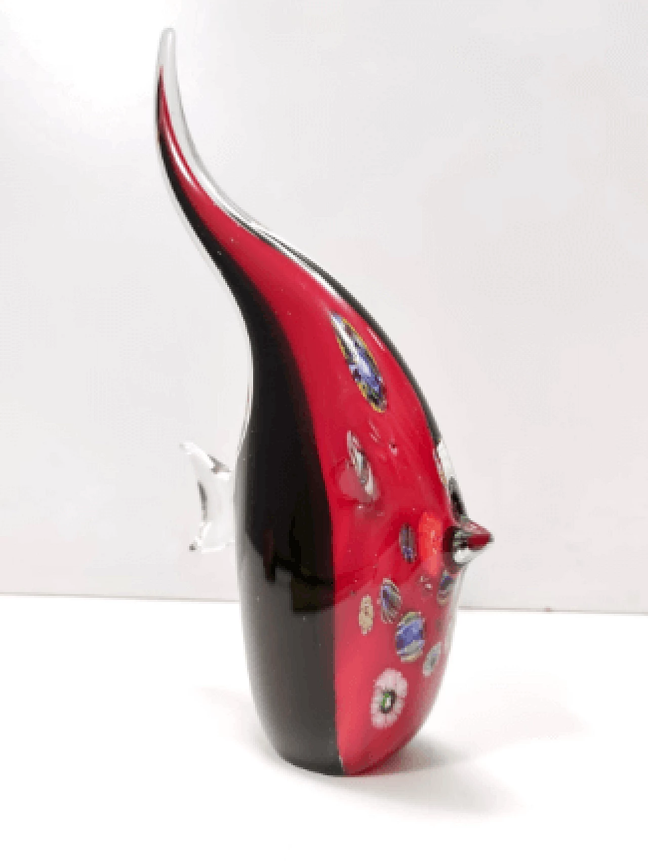 Scultura di pesce in vetro di Murano con murrine, anni '80 9