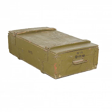 Eastern Bloc wooden military chest, 1980s