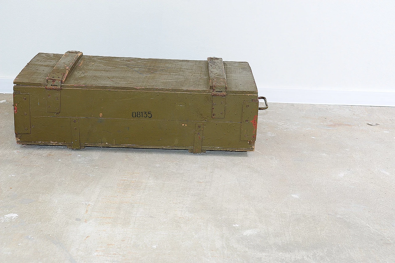 Eastern Bloc wooden military chest, 1980s 3