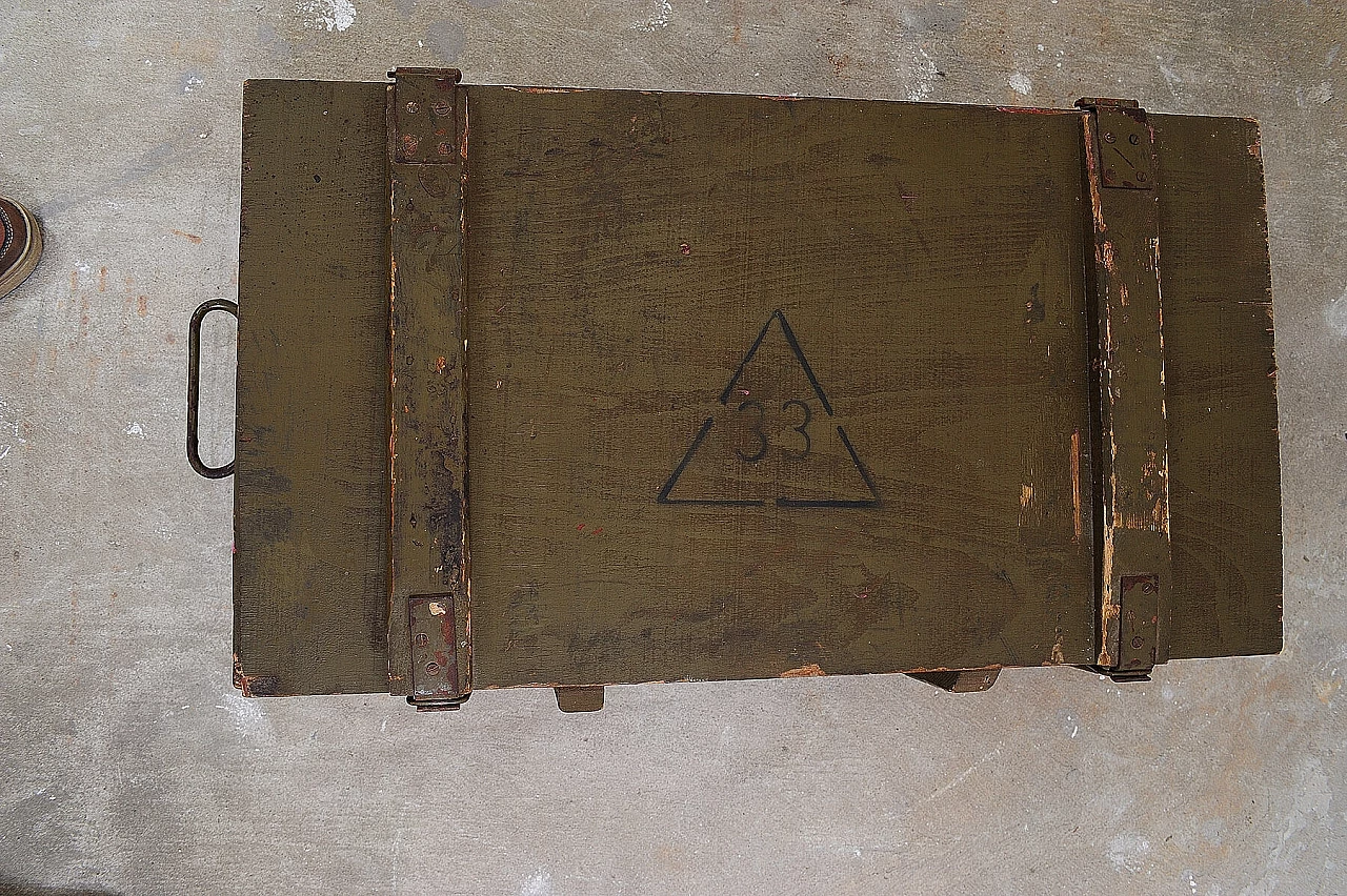 Eastern Bloc wooden military chest, 1980s 9