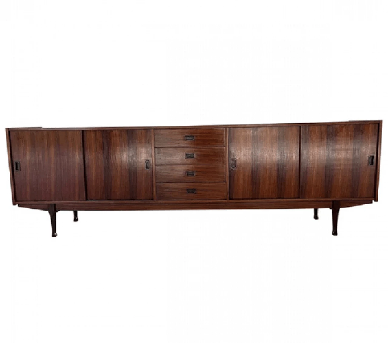 Danish rosewood sideboard with doors and drawers, 1960s 1
