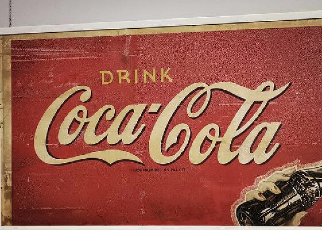 Insegna Coca Cola in masonite, anni '40 9