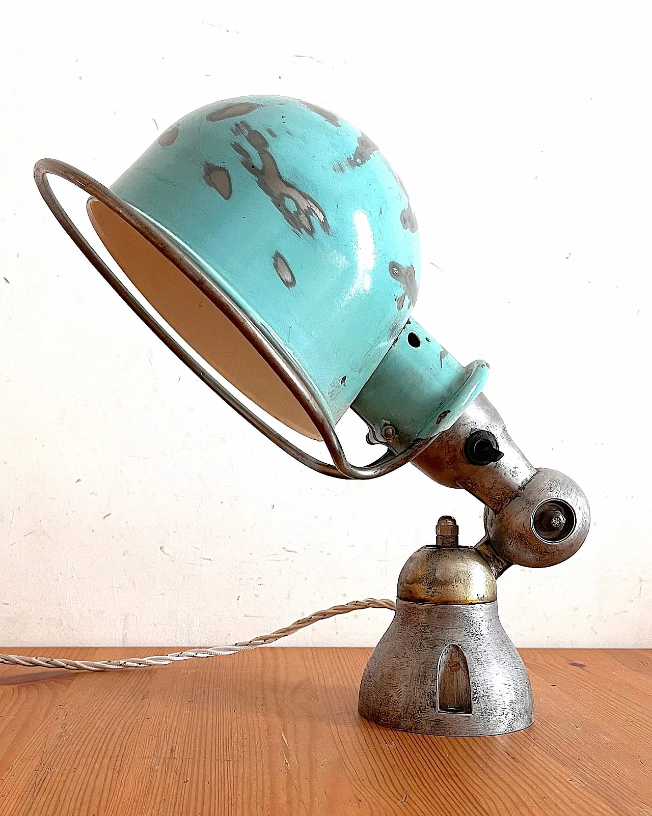 Industrial wall light by Jean-Louis Domecq for Jieldé, 1940s 12