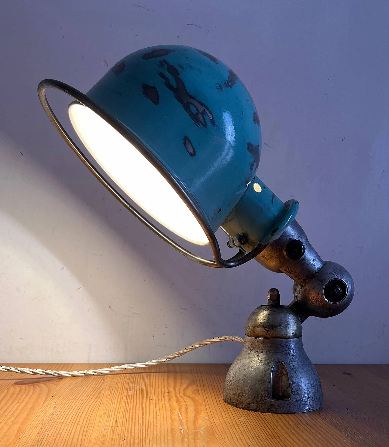 Industrial wall light by Jean-Louis Domecq for Jieldé, 1940s 13