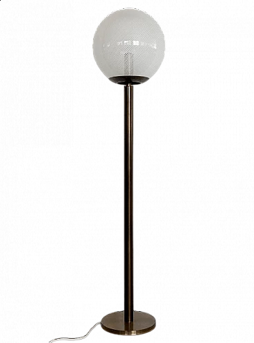 Brass and Murano glass floor lamp, 1970s