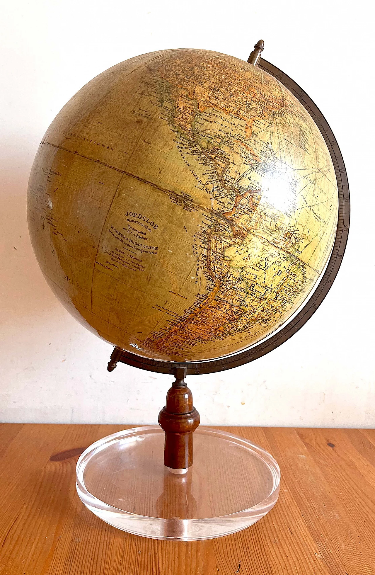 Globe by Dr. H. Fischer for Wagner & Debes, 1930s 3