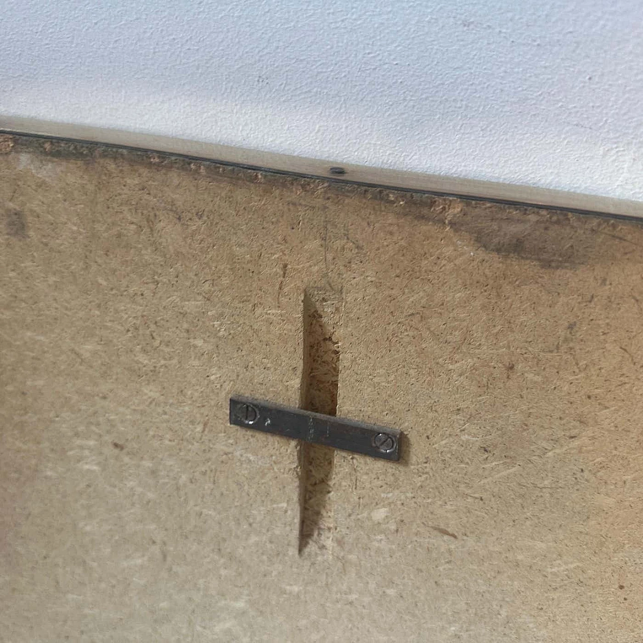 Specchio da parete a forma di scudo in ottone in stile Gio Ponti, anni '50 7