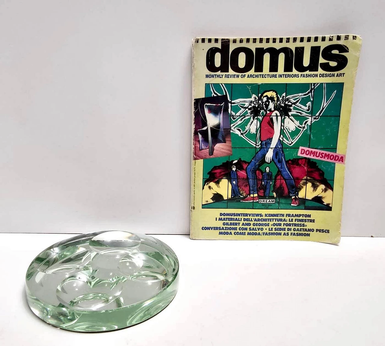 Posacenere in vetro smerigliato verde Nilo di Max Ingrand per Fontana Arte, anni '50 3