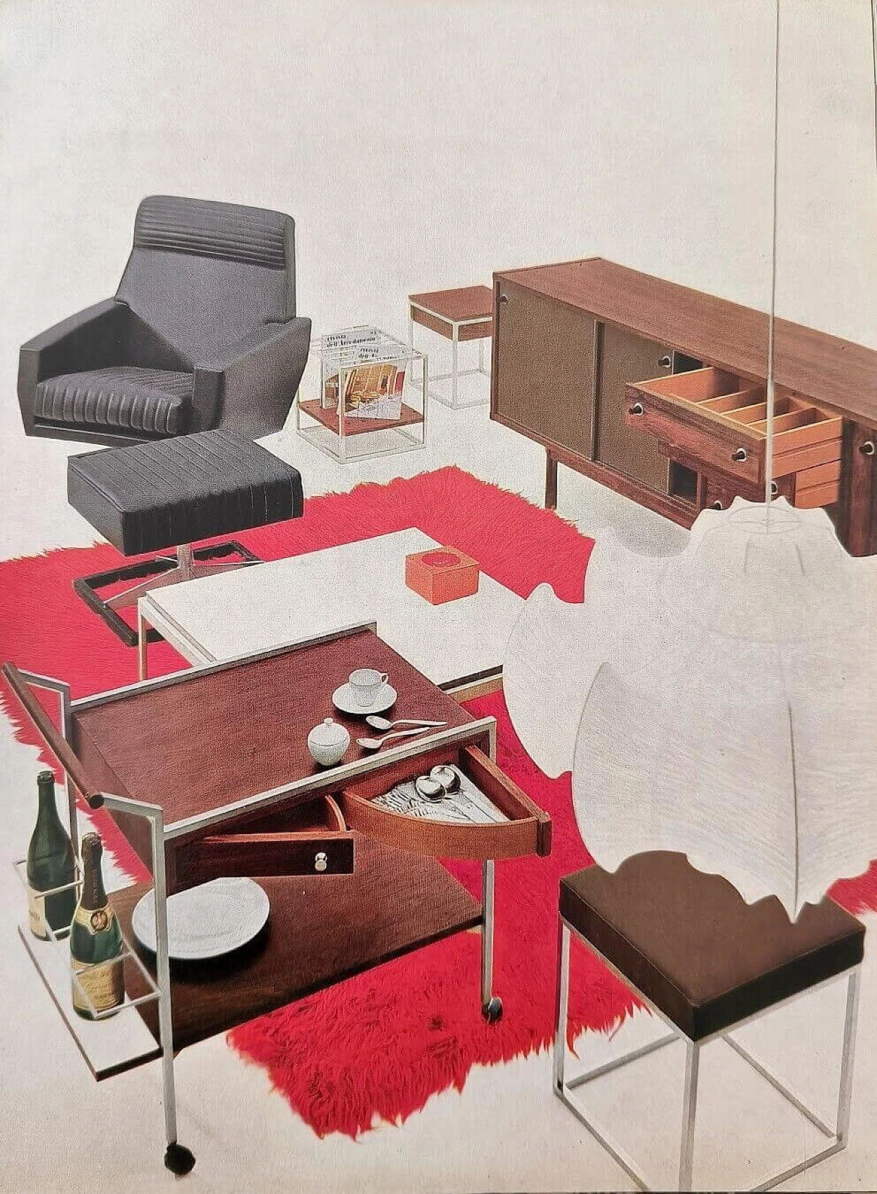 Credenza con cassetti e ante di George Coslin per 3V Arredamenti, anni '60 6