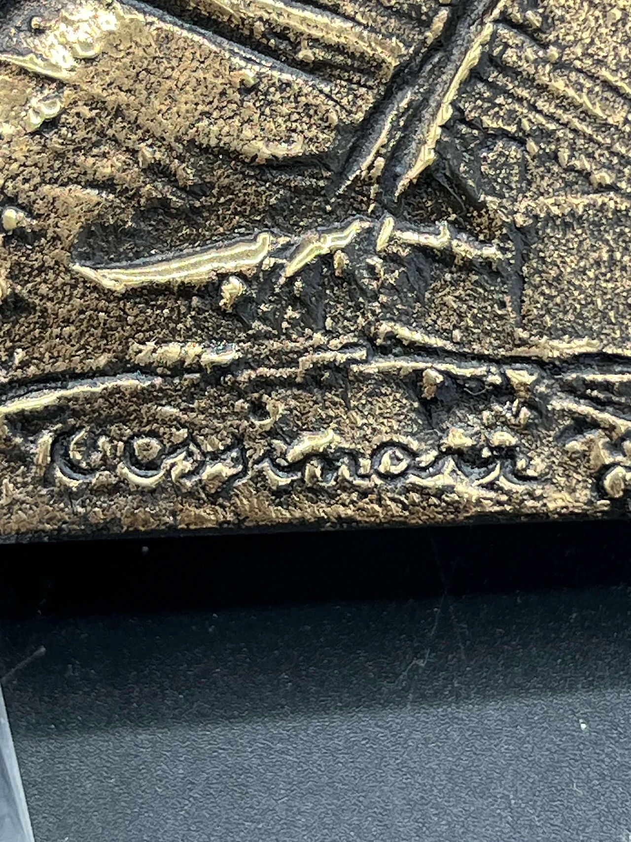 Bruno Cassinari, horses, metal bas-relief, 1970s 11