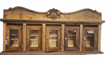 Casellario postale in legno e vetro, anni '50