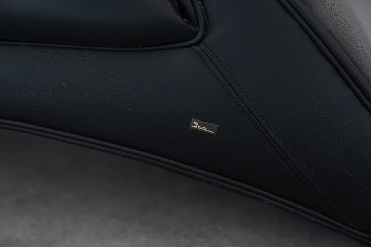 Black leather Gaudi sofa by Bretz, 1990s 14