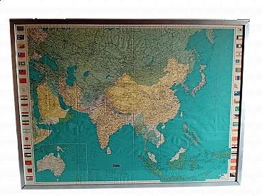 Carta geografica dell'Asia, anni '80