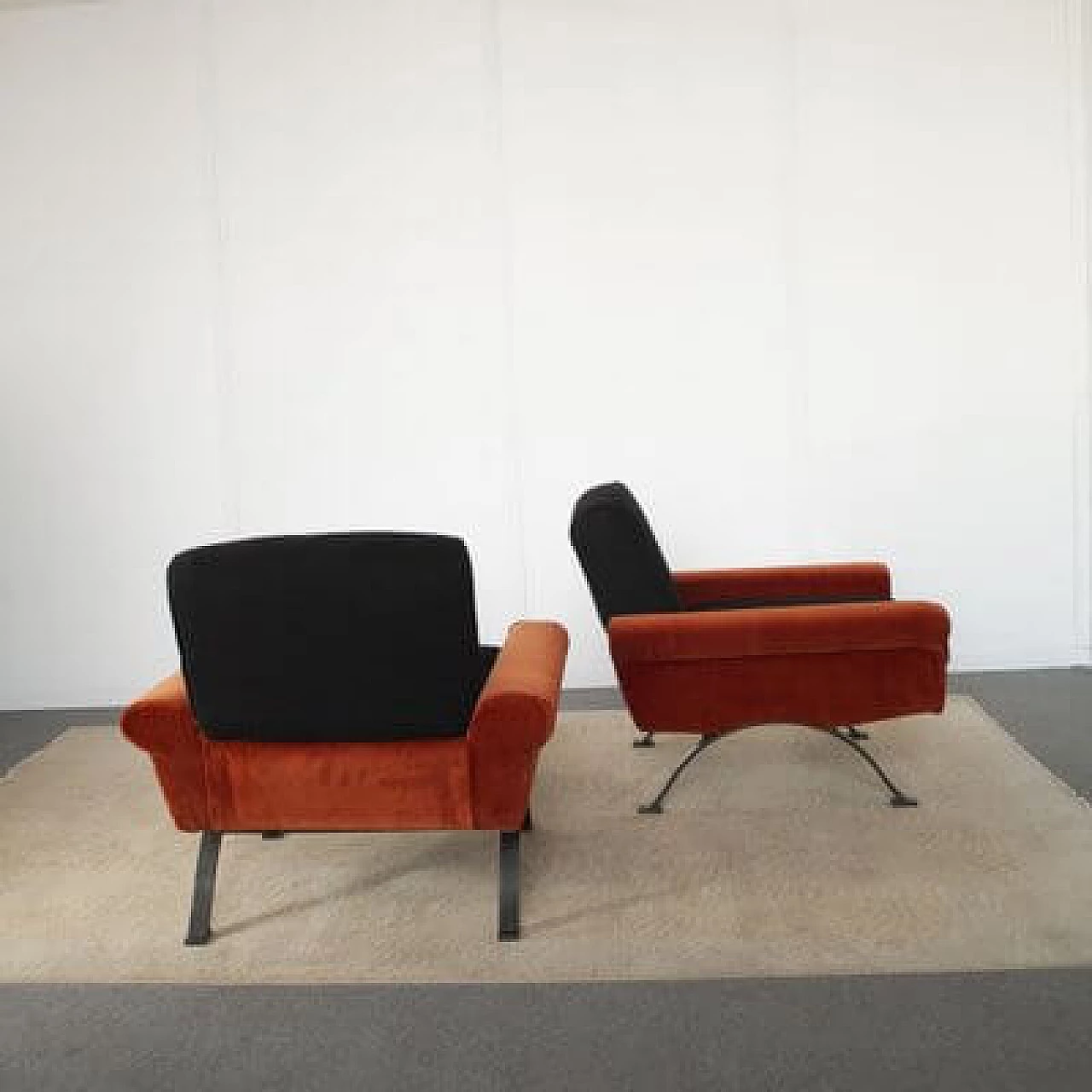 Pair of armchairs by Sergio Saporiti for F.lli Saporiti Besnate Italia, 1960s 5