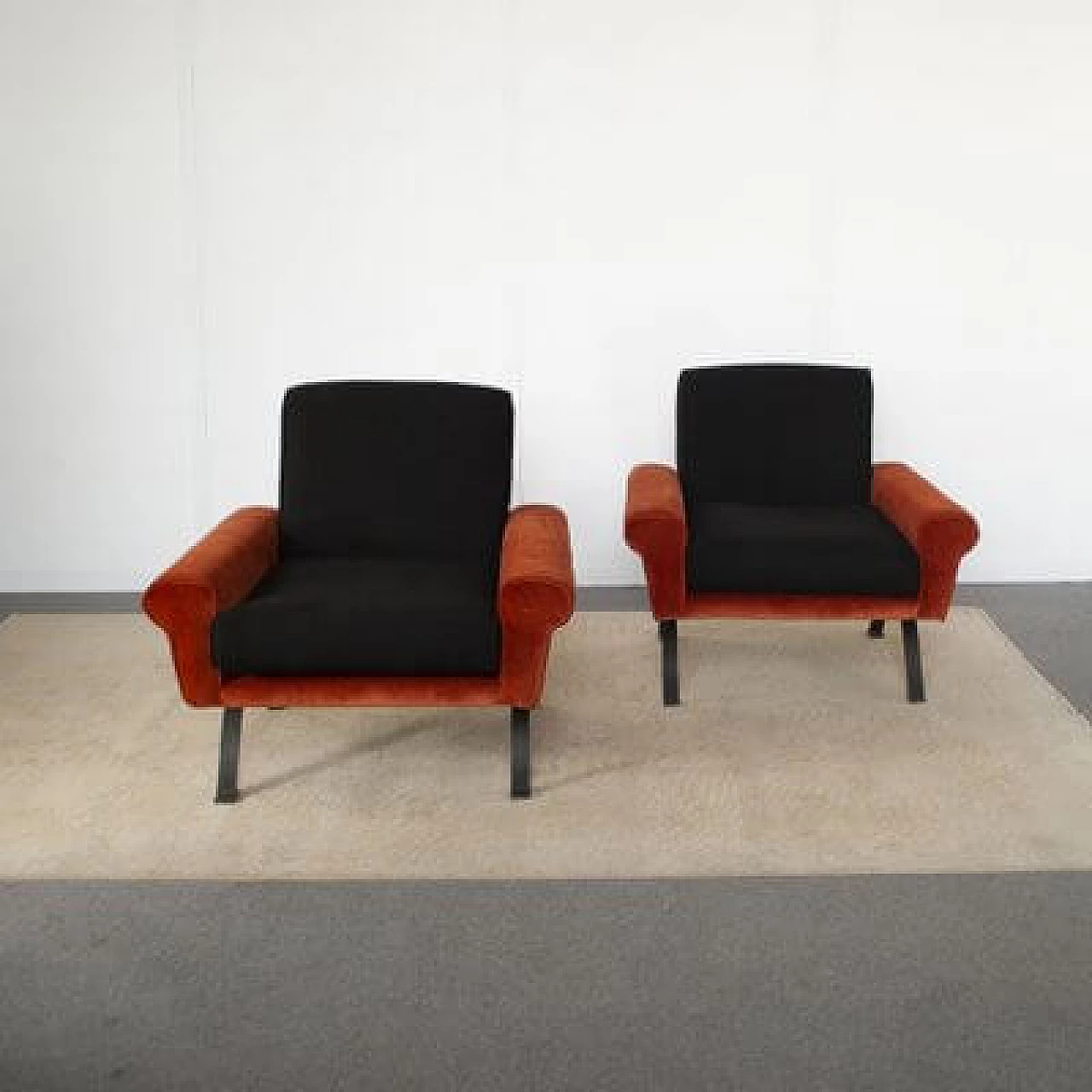Pair of armchairs by Sergio Saporiti for F.lli Saporiti Besnate Italia, 1960s 6