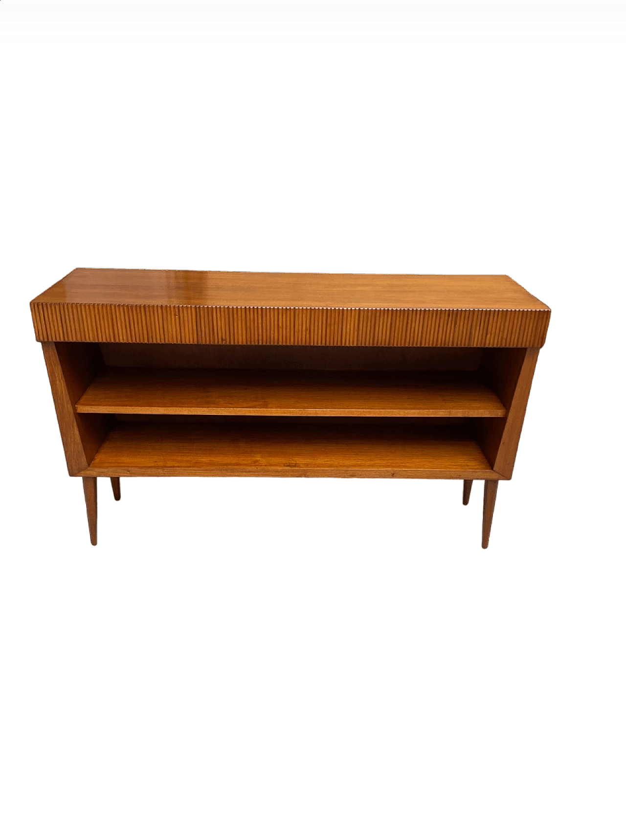Walnut sideboard with open compartments, 1950s 15