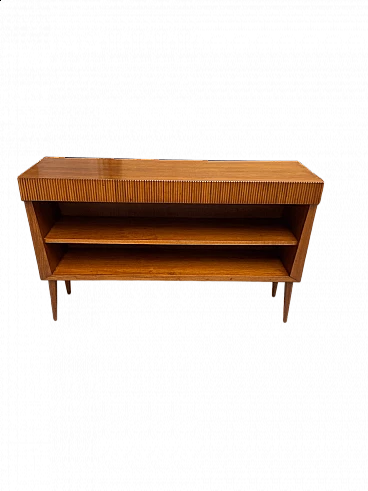 Walnut sideboard with open compartments, 1950s