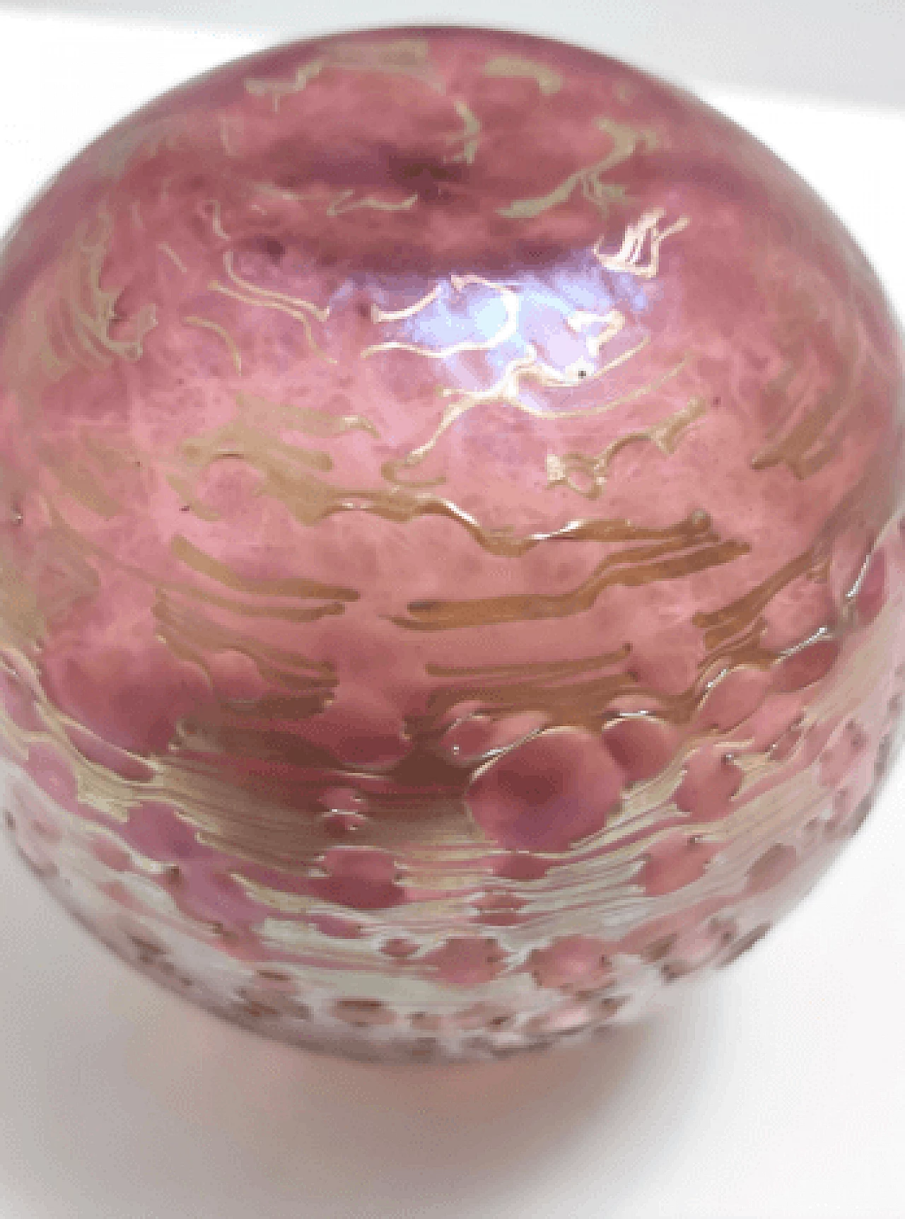 Vaso Diaspora in vetro rosa iridescente di Loetz Glass, anni '20 9