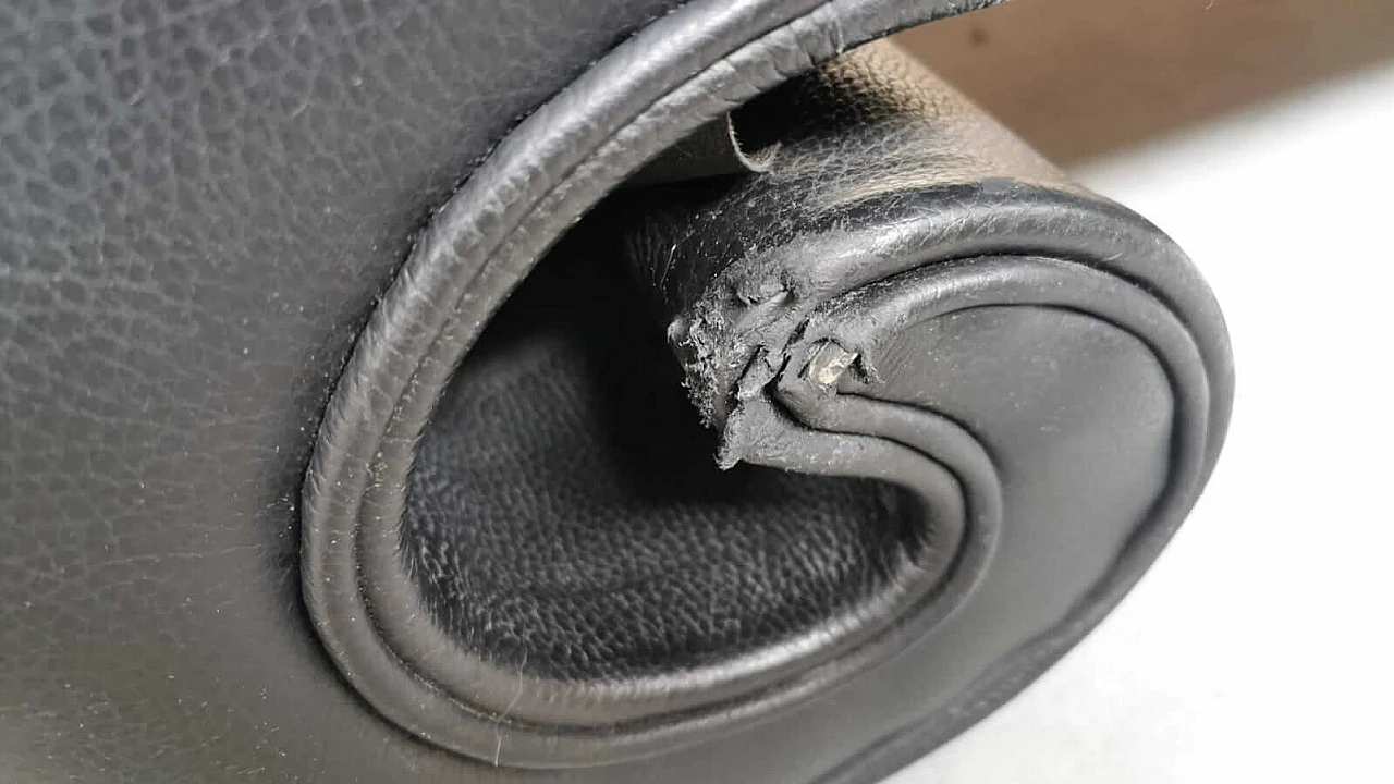 Black leather Gaudi sofa by Bretz, 1990s 24