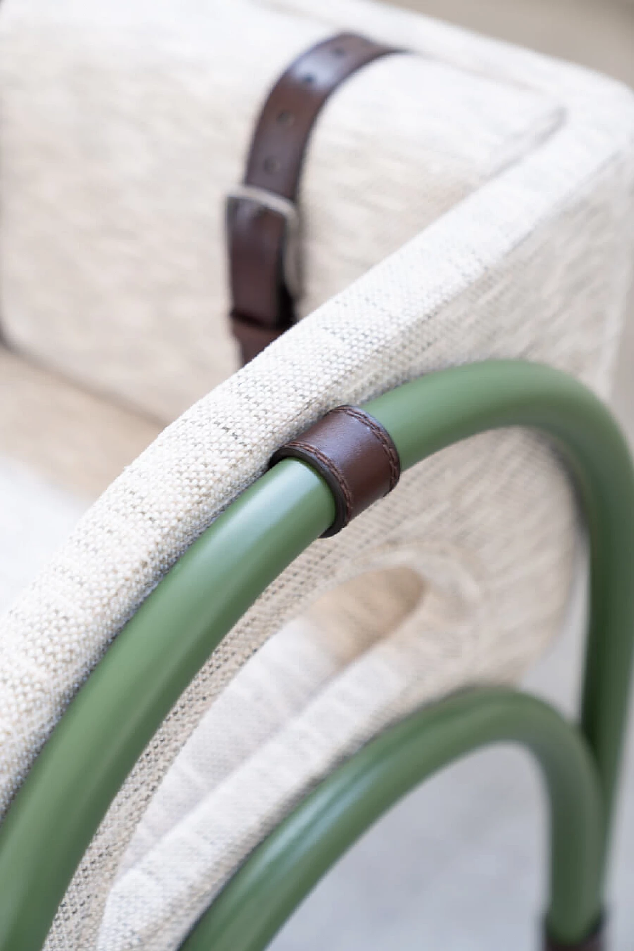 Bentwood armchair with leather straps, 2000s 3