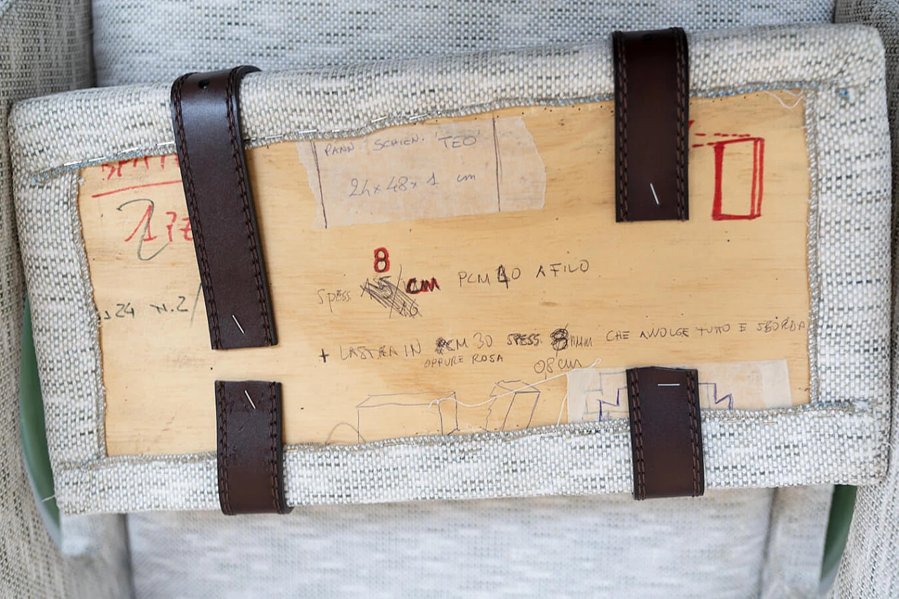 Poltrona in legno curvato con cinghie in cuoio, anni 2000 22