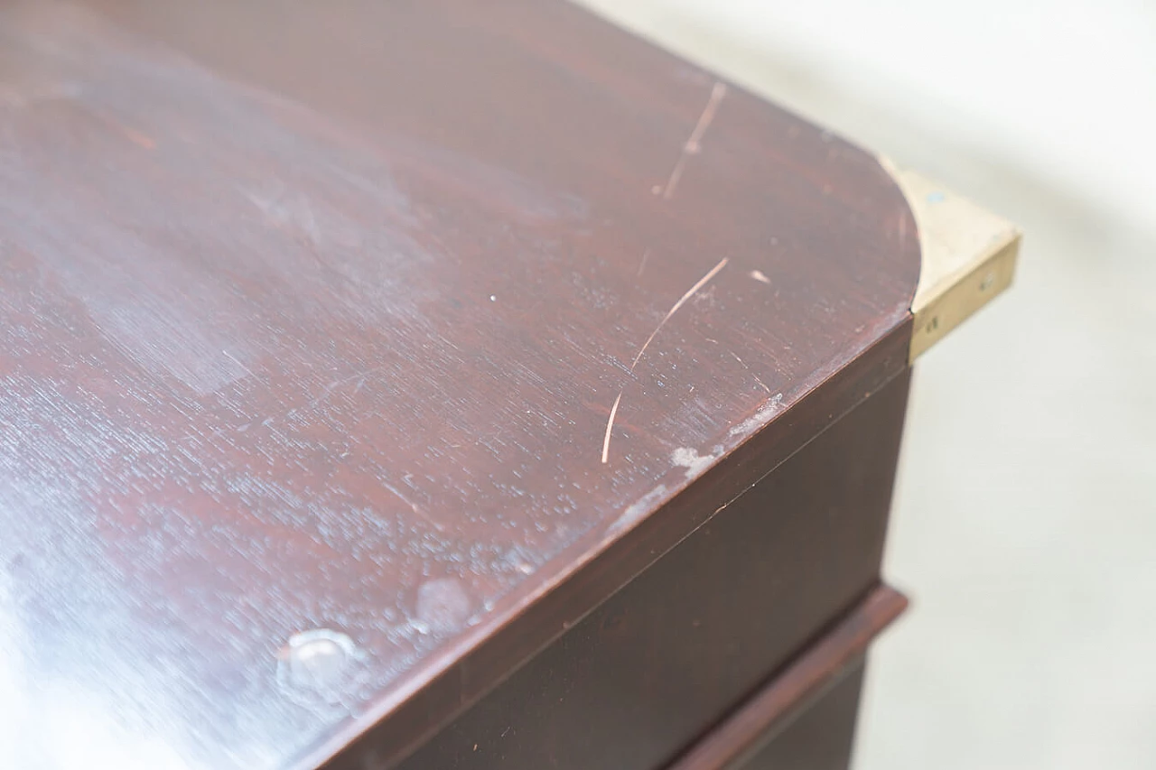 Naval-style mahogany writing desk and swivel chair, 1970s 9