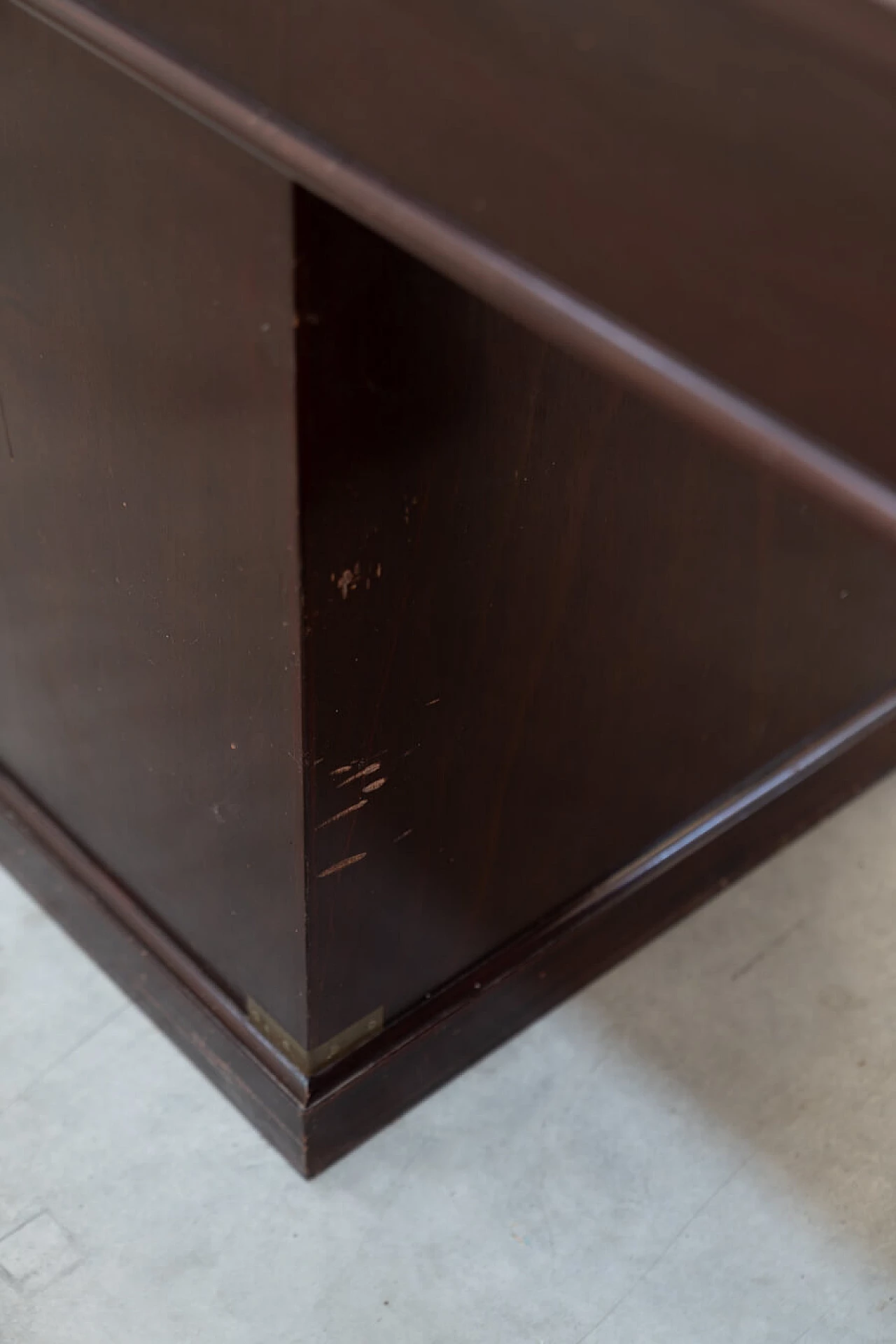 Naval-style mahogany writing desk and swivel chair, 1970s 24