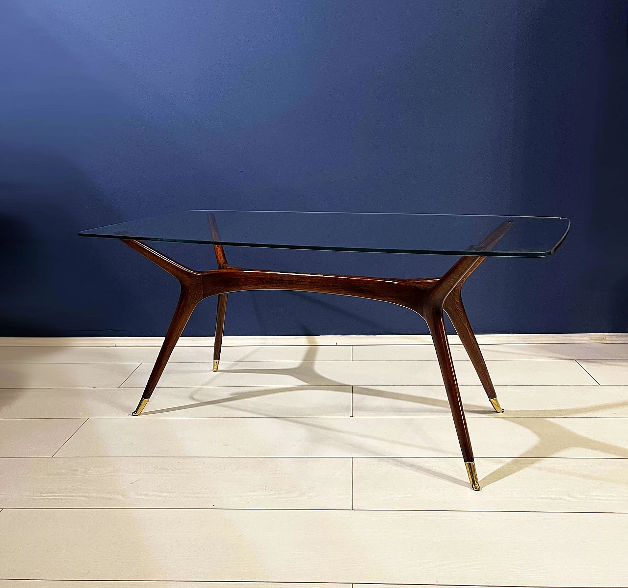 Wood and glass coffee table attributed to Ico Parisi, 1950s 2
