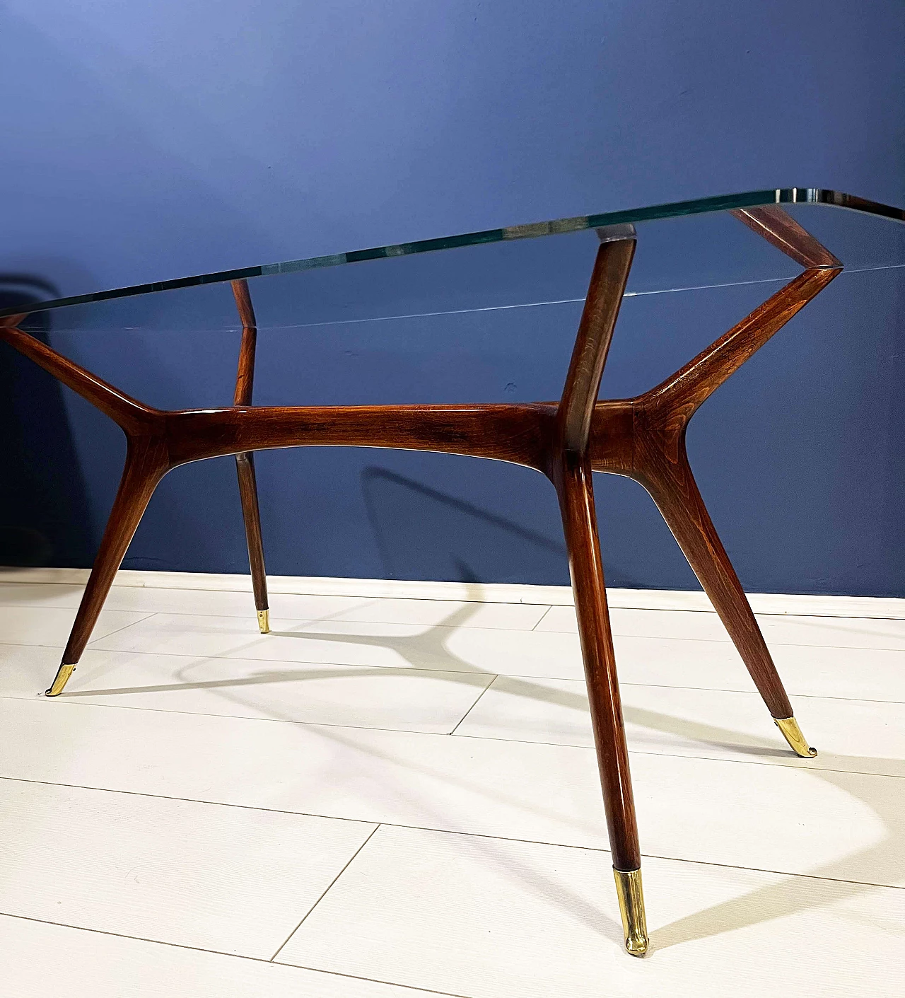 Wood and glass coffee table attributed to Ico Parisi, 1950s 6
