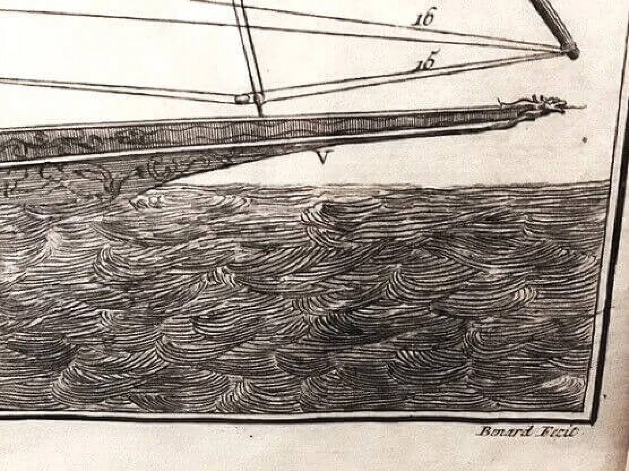 Robert Bernard, French La Réale galley, etching, 18th century 5