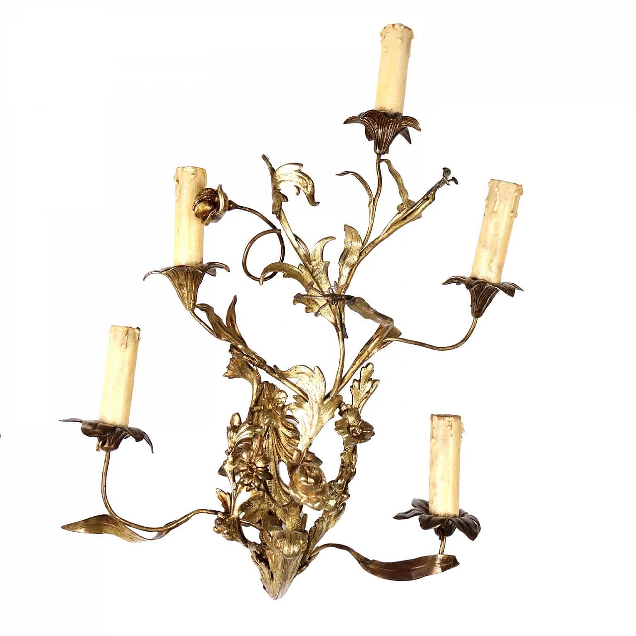 Rococo style wall sconce, 1940s 1