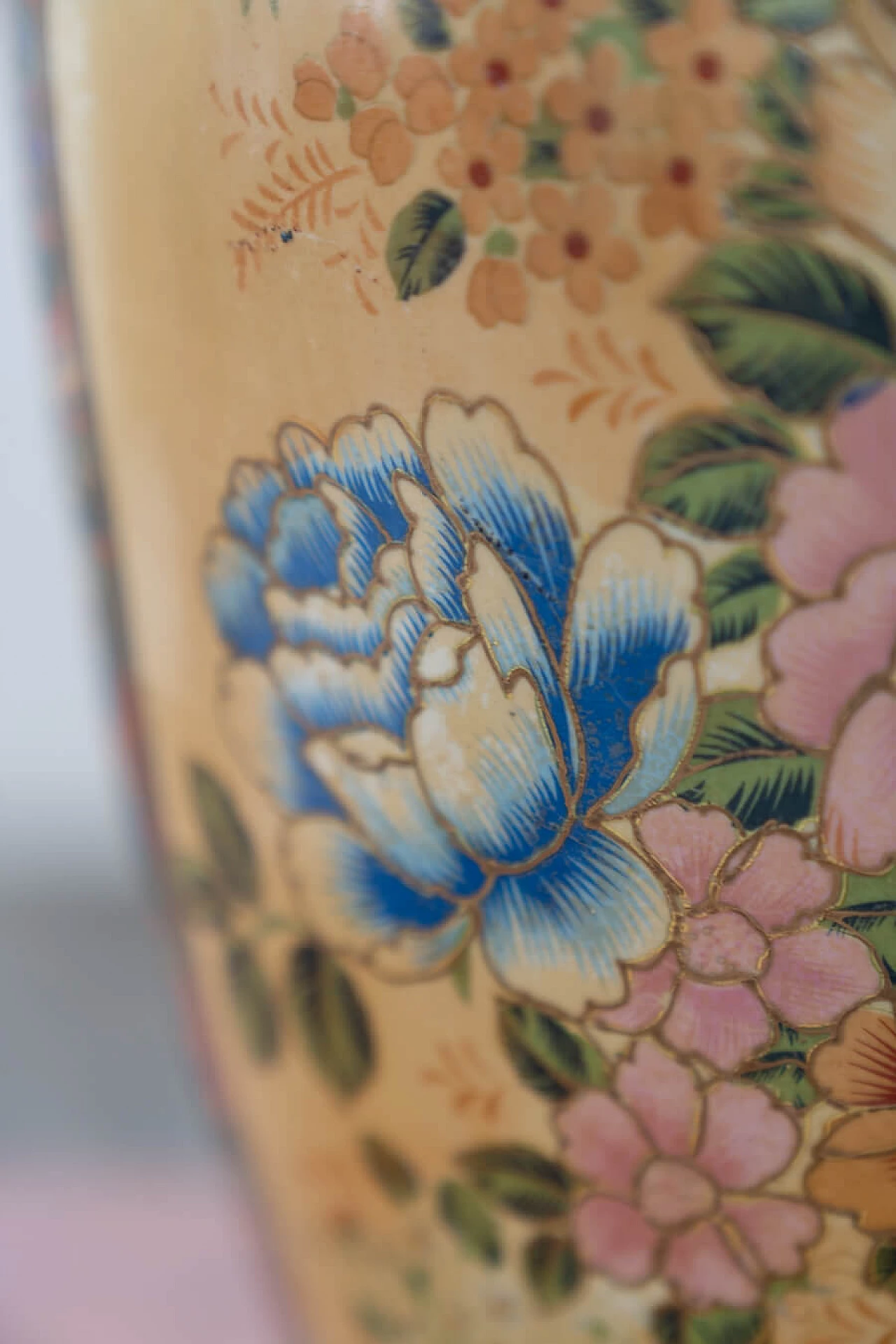 Vaso cinese Golden Satsuma del periodo Meiji, '800 10