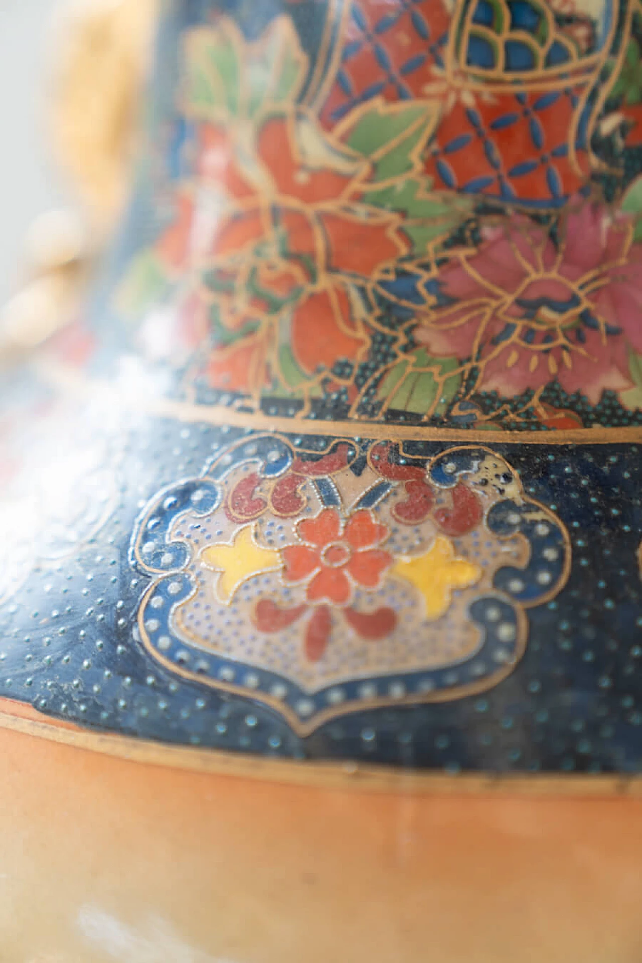 Vaso cinese Golden Satsuma del periodo Meiji, '800 12