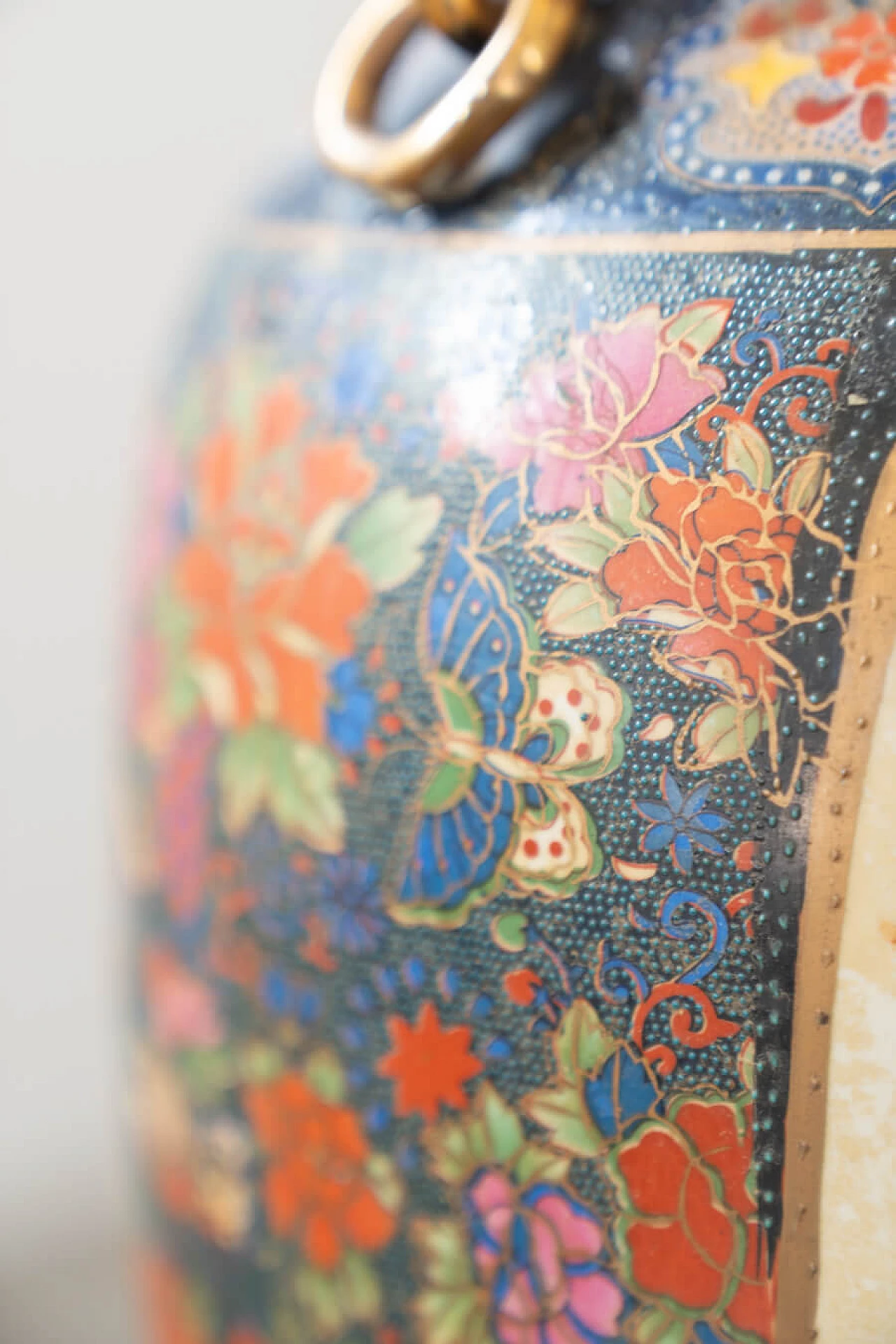 Vaso cinese Golden Satsuma del periodo Meiji, '800 15