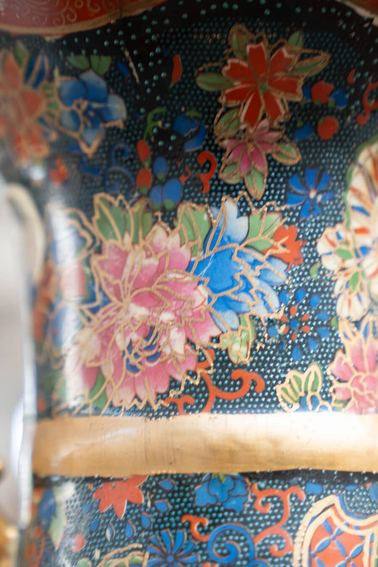 Vaso cinese Golden Satsuma del periodo Meiji, '800 16