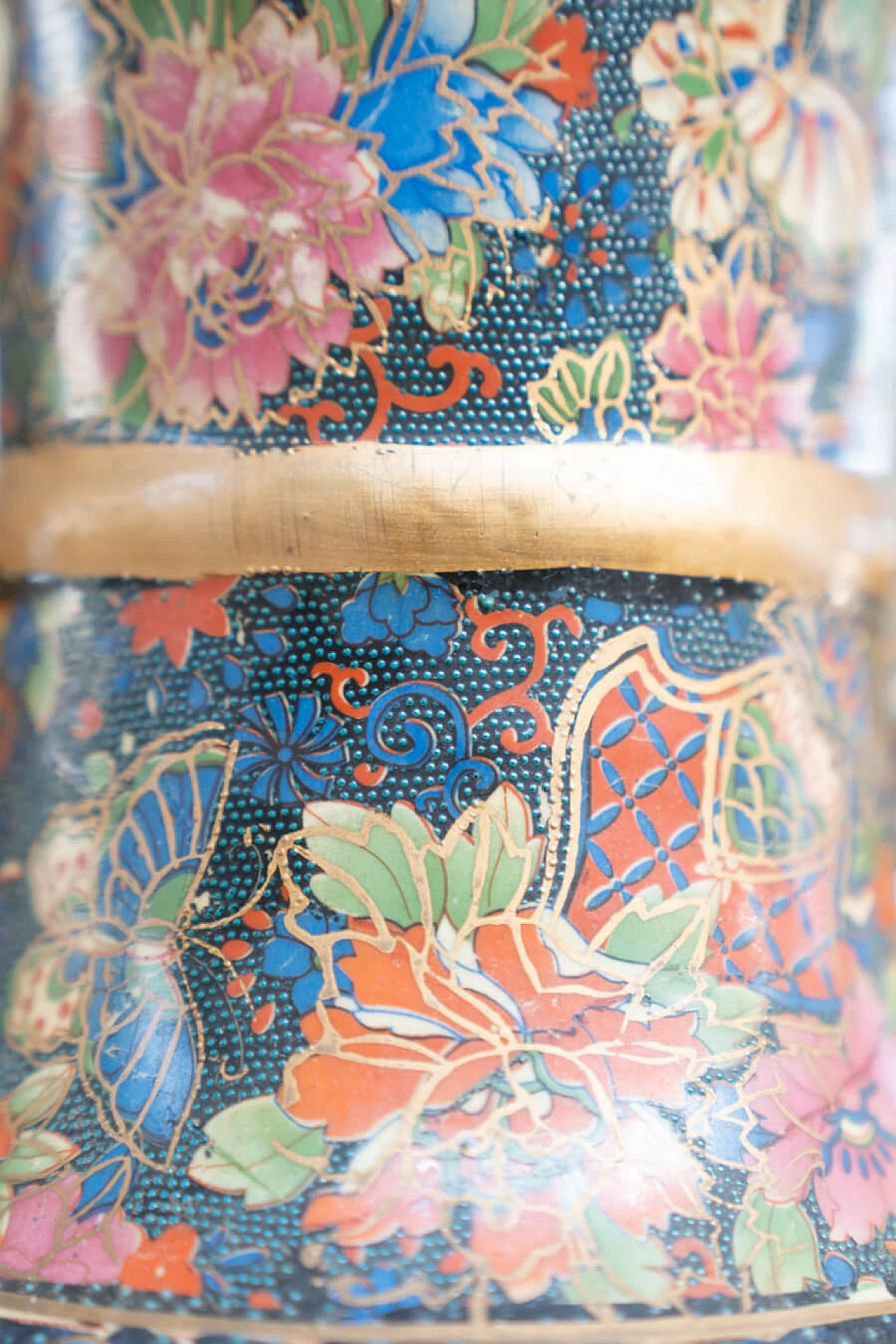 Vaso cinese Golden Satsuma del periodo Meiji, '800 17